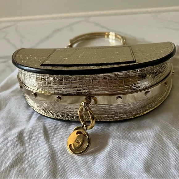 Chloe small Nile metallic leather minaudiere - Picture 3 of 10